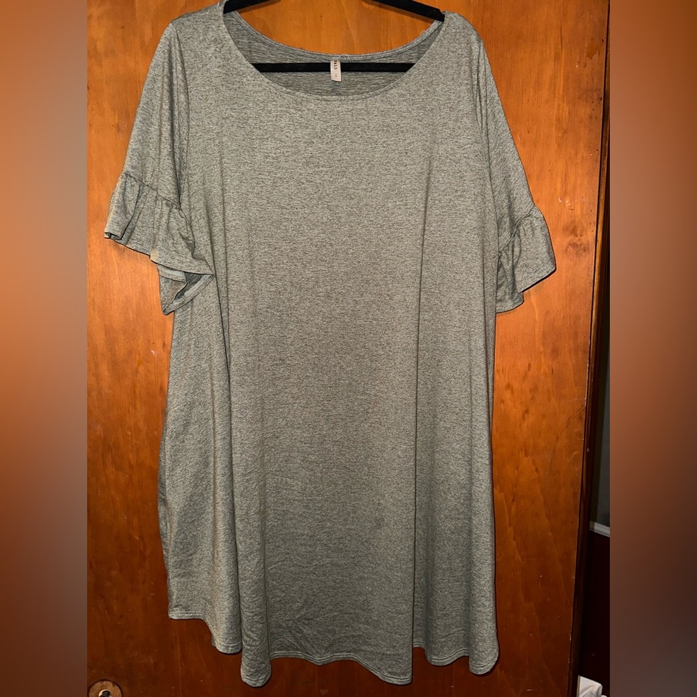 Curvy Heathered Olive Dress